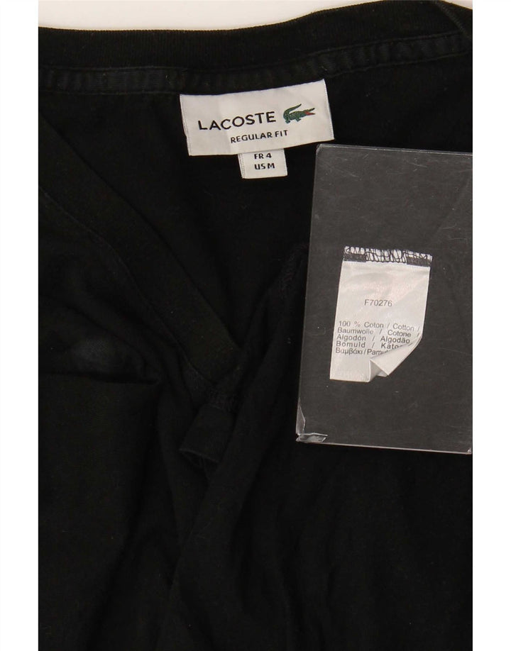 Lacoste Mens Regular Fit T-Shirt Top Size 4 Medium Black Cotton