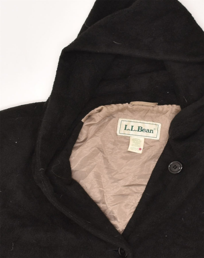 L.L.BEAN Womens Hooded Overcoat UK 16 Large Black Wool | Vintage L.L.Bean | Thrift | Second-Hand L.L.Bean | Used Clothing | Messina Hembry 