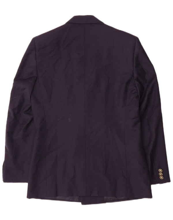 Pierre Cardin Mens Double Breasted Blazer Jacket IT 46 Small Navy Blue Wool