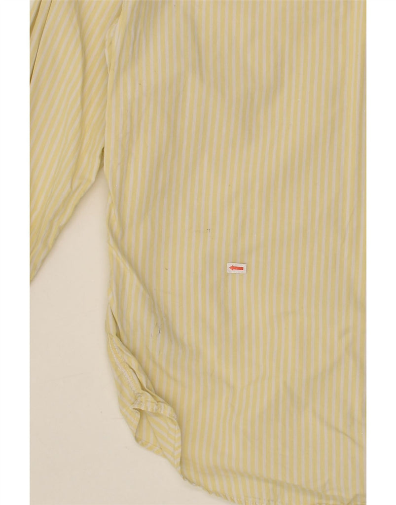 TOMMY HILFIGER Mens Shirt Medium Yellow Striped Cotton | Vintage Tommy Hilfiger | Thrift | Second-Hand Tommy Hilfiger | Used Clothing | Messina Hembry 