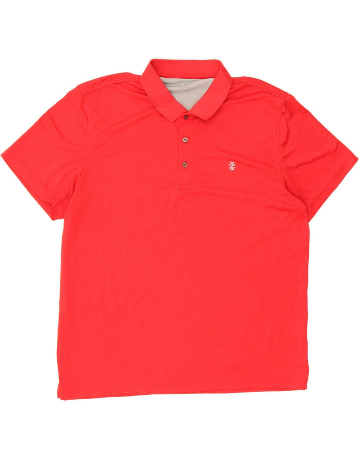 IZOD Mens Polo Shirt 2XL Red Polyester Vintage Izod and Second-Hand Izod from Messina Hembry 