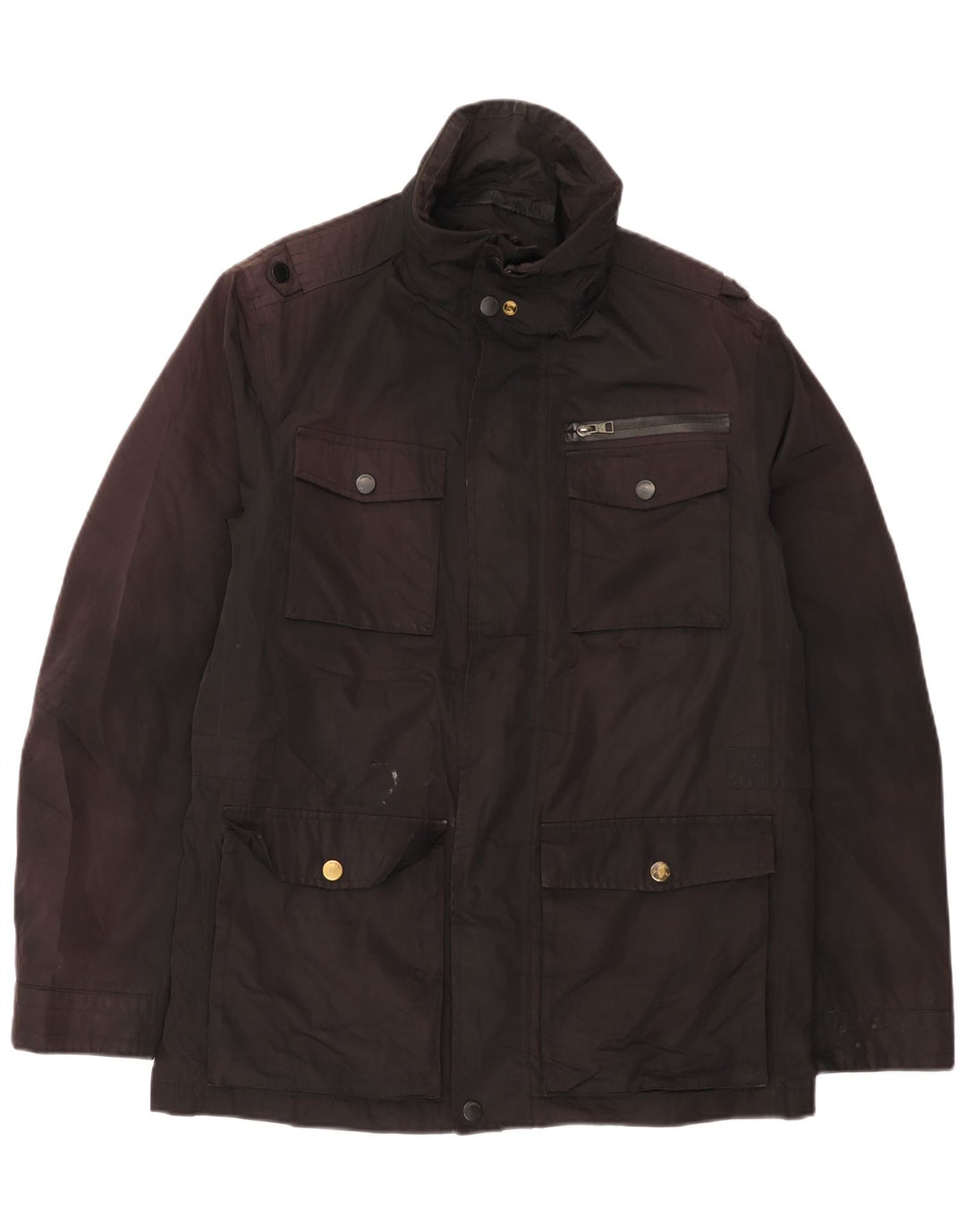 Marks & Spencer Mens Utility Jacket UK 38 Medium Black Polyester