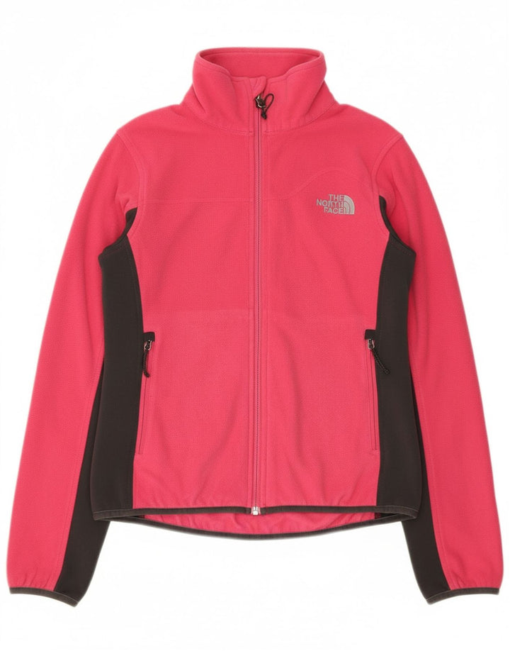 THE NORTH FACE Womens Fleece Jacket UK 6 XS Pink Colourblock Polyester
