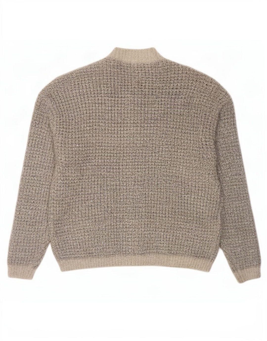 Marks & Spencer Womens Oversized Cardigan Sweater UK 16 Large Grey Flecked