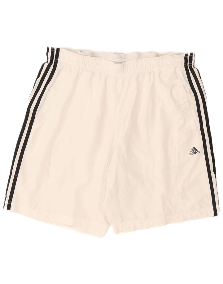 Adidas Mens Climacool Swimming Shorts Large  White Colourblock Polyester