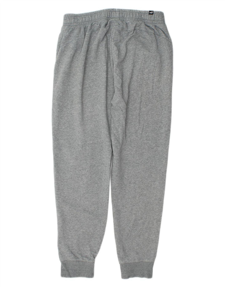 Puma Mens Tracksuit Trousers Joggers Large  Grey Cotton