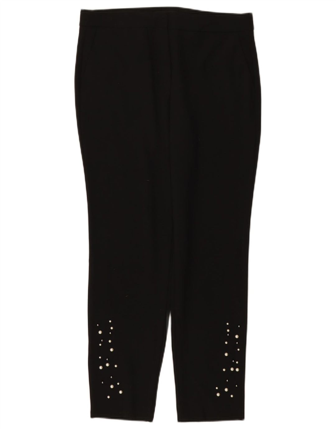 Zara Womens Slim Chino Trousers Small W26 L27 Black Polyester