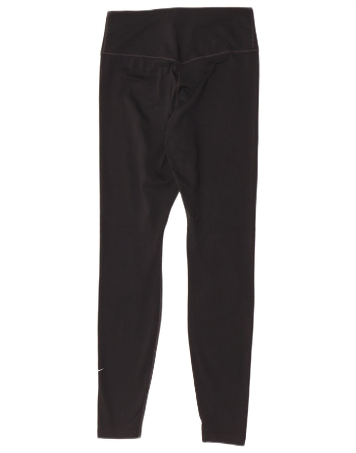 Nike Womens Dri Fit Leggings UK 8 Small Black Polyester Sports