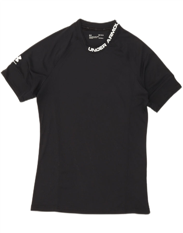 Under Armour Mens Heat Gear Graphic T-Shirt Top Medium Black Polyester