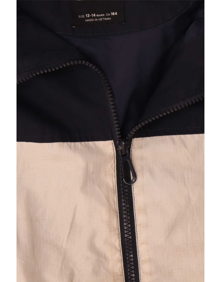 Zara Boys Hooded Bomber Jacket 13-14 Years Multicoloured Colourblock