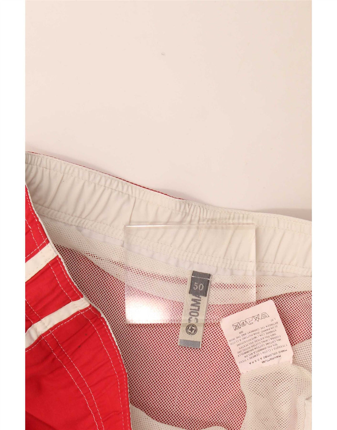 Colmar Mens Swimming Shorts IT 50 Large Red Colourblock Polyamide