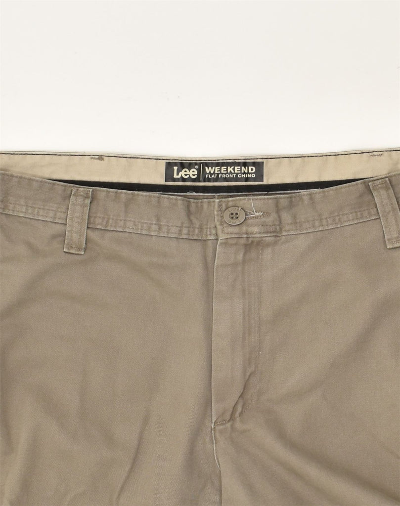 LEE Mens Straight Chino Trousers W40 L30  Grey Cotton | Vintage Lee | Thrift | Second-Hand Lee | Used Clothing | Messina Hembry 