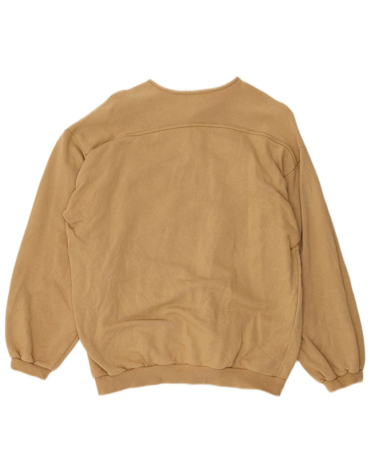 VINTAGE Womens Sweatshirt Jumper UK 16 Large Beige