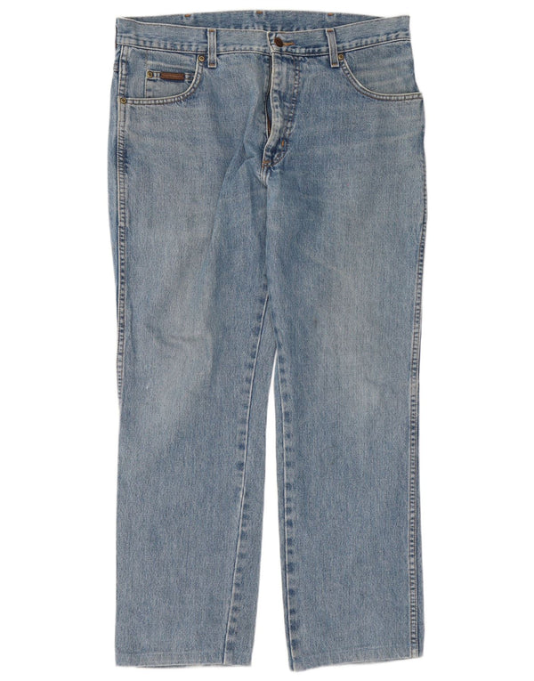 Wrangler Mens Texas Straight Jeans W35 L29 Blue Cotton