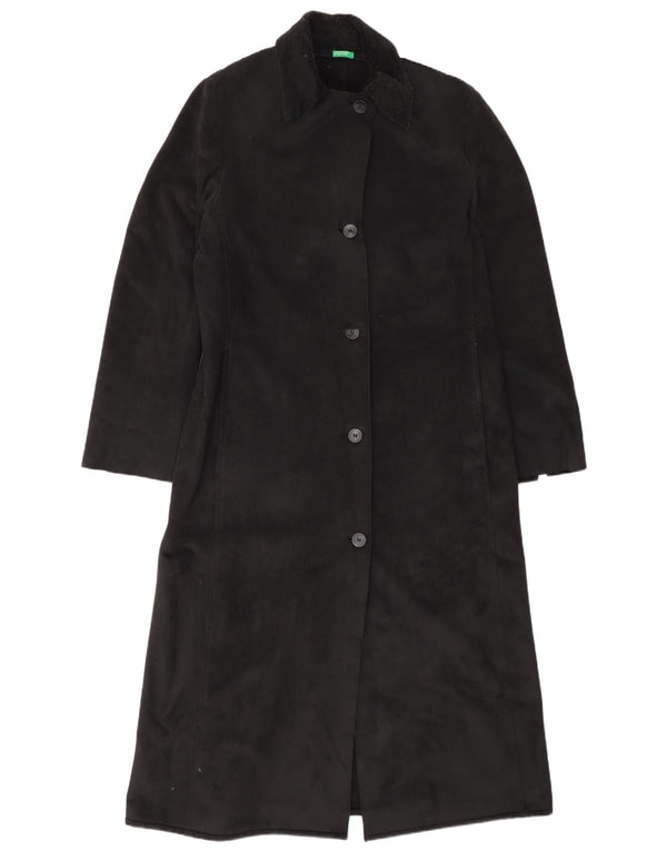 Benetton Womens Overcoat UK 14 Medium Black