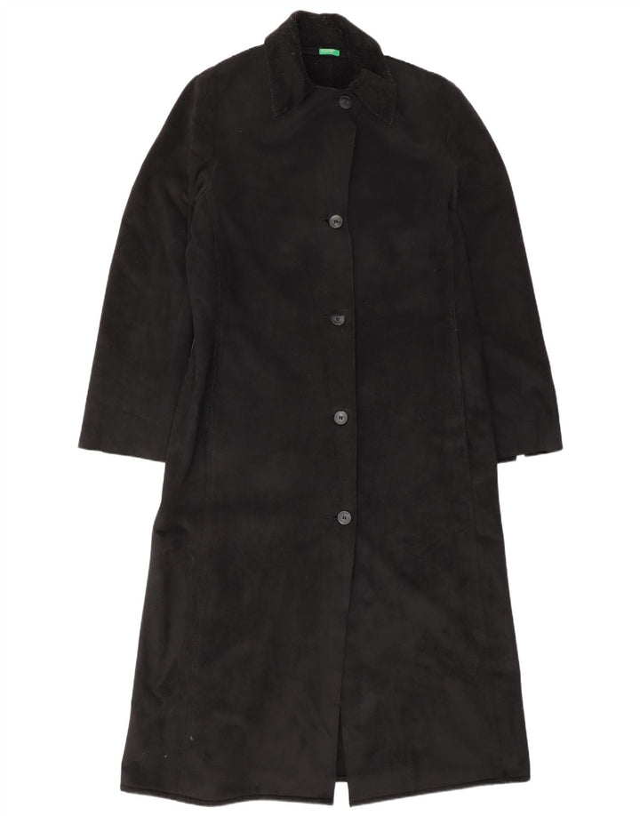Benetton Womens Overcoat UK 14 Medium Black