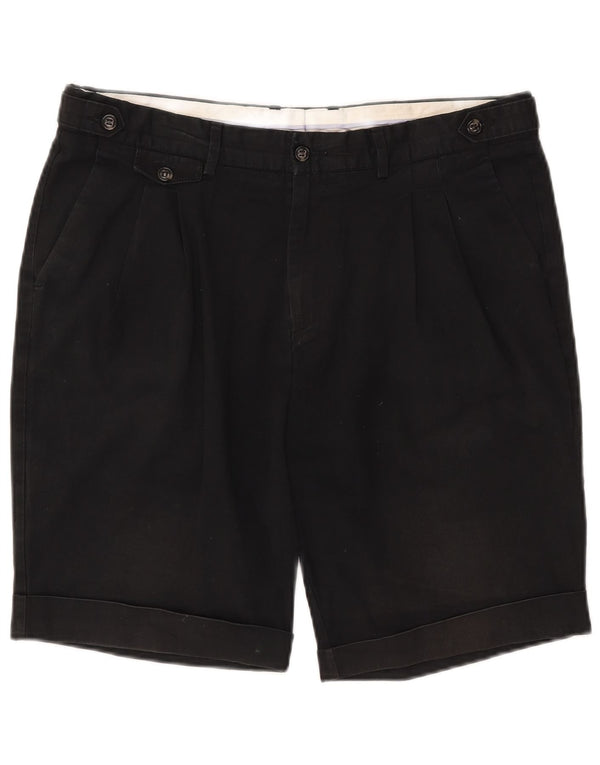 Zara Mens Pegged Chino Shorts EU 44 Large W34 Black Cotton