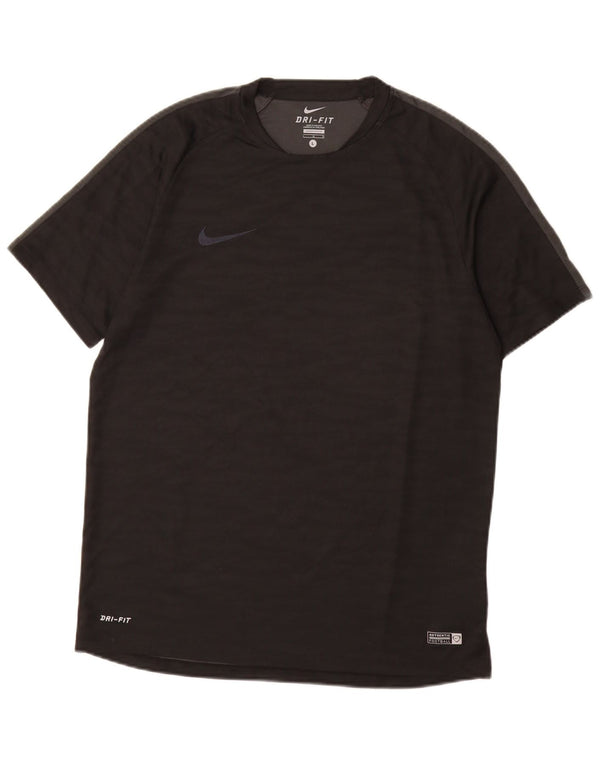 Nike Mens Dri Fit T-Shirt Top Large Black Polyester
