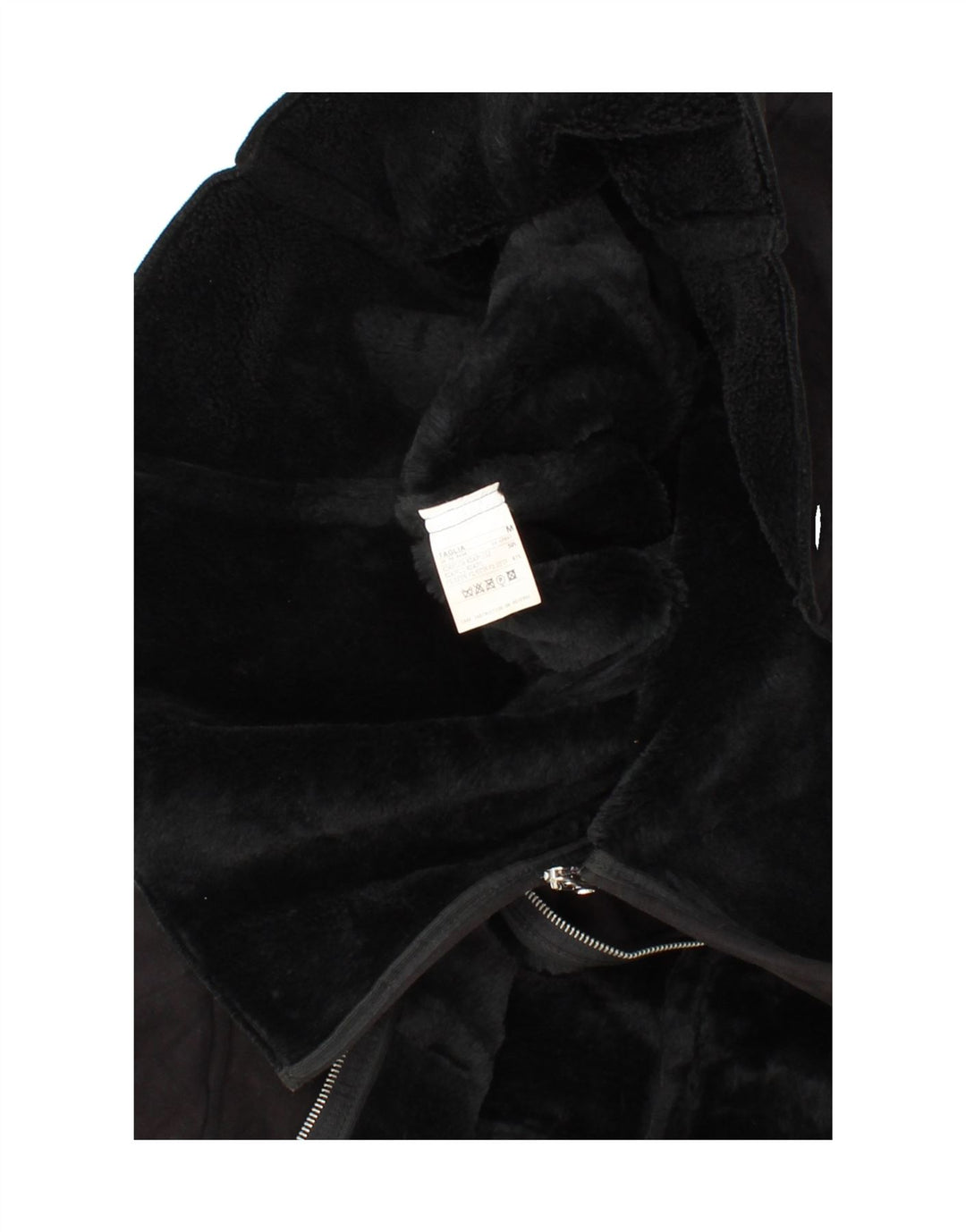 BENETTON Womens Overcoat UK 14 Medium Black Polyester Vintage Benetton and Second-Hand Benetton from Messina Hembry 