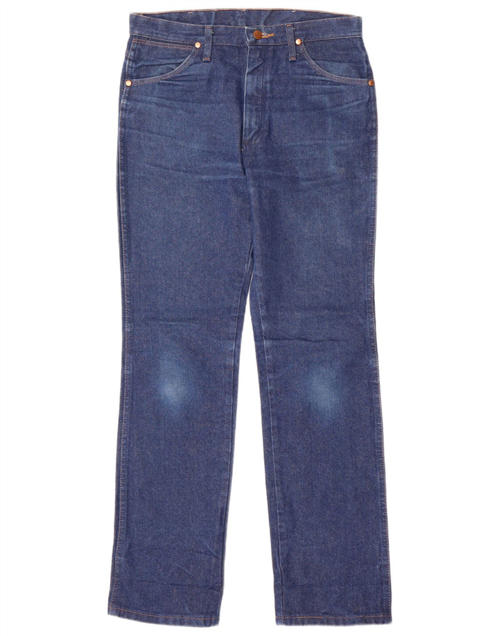Wrangler Mens Straight Jeans W32 L32 Blue Cotton