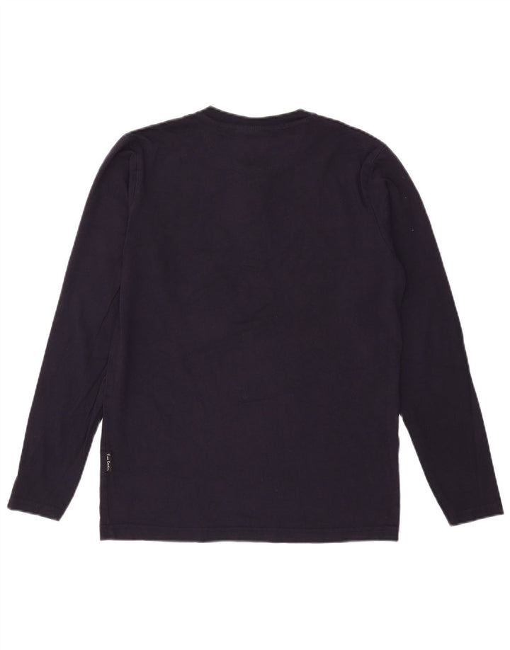 Pierre Cardin Mens Top Long Sleeve Small Navy Blue Cotton