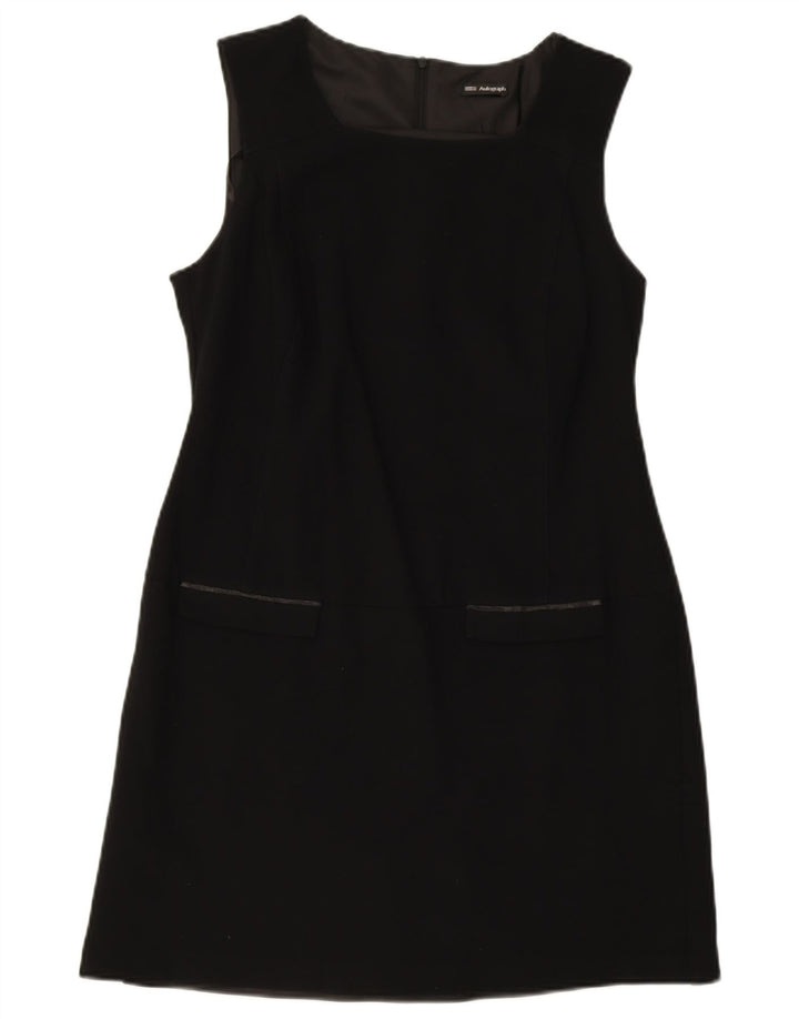 Marks & Spencer Womens Autograph Sleeveless Sheath Dress UK 14 Medium Black