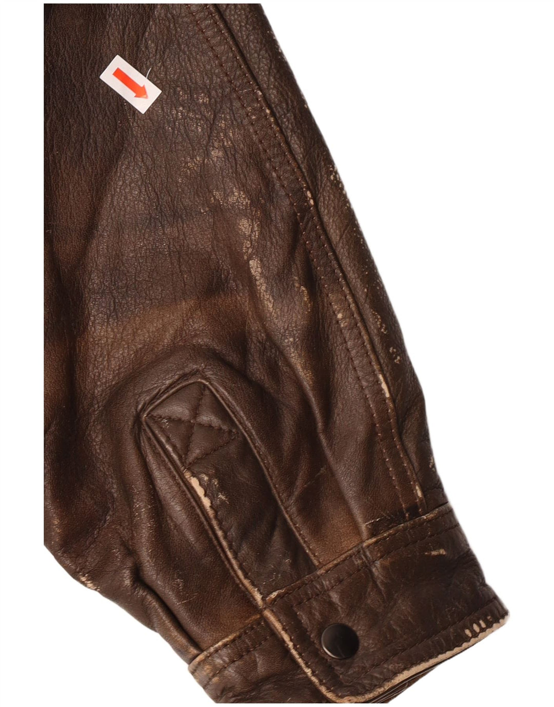 Harajuku Mother Mens Leather Jacket UK 40 Large Brown Leather
