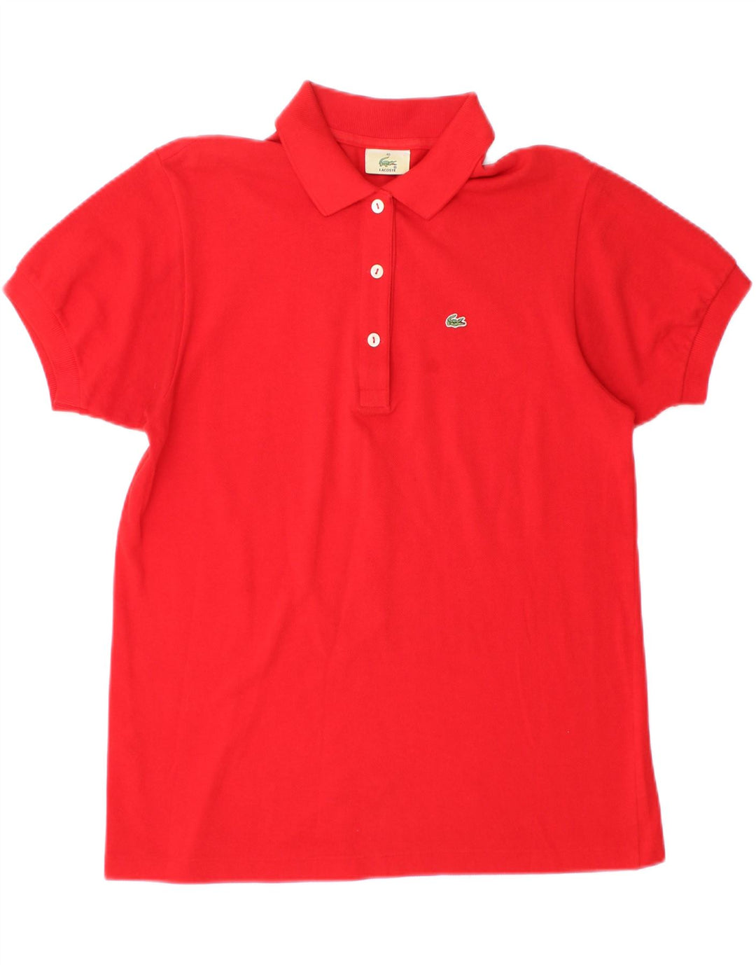 Lacoste Womens Polo Shirt Size 40 Medium Red Cotton
