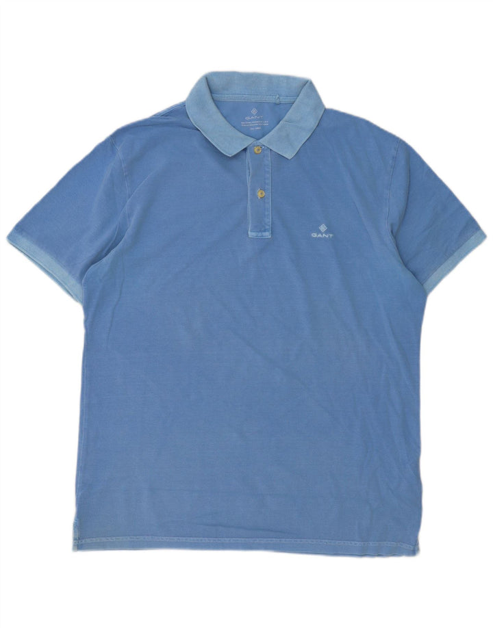 Gant Mens Polo Shirt Large Blue Cotton