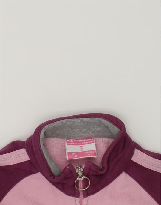 CHAMPION Girls Graphic Tracksuit Top Jacket 7-8 Years Small Pink, Vintage  & Second-Hand Clothing Online