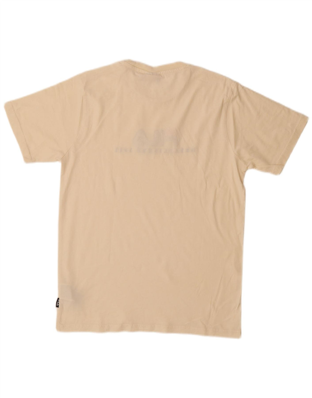 Fila Mens Graphic T-Shirt Top Small Beige Cotton