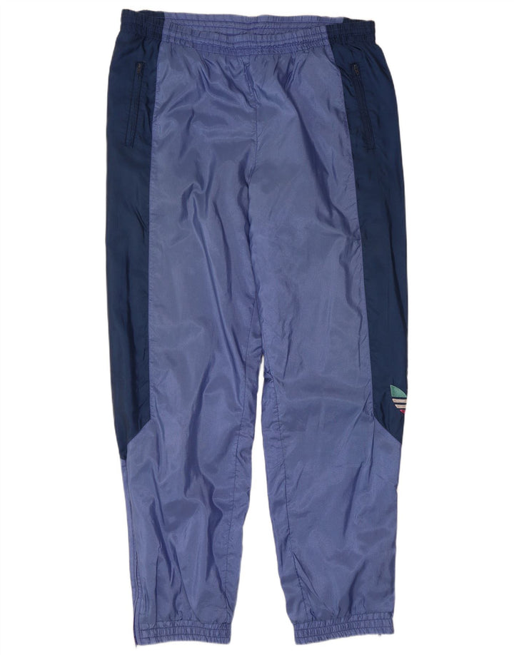 Adidas Mens Tracksuit Trousers Joggers Large Blue Colourblock