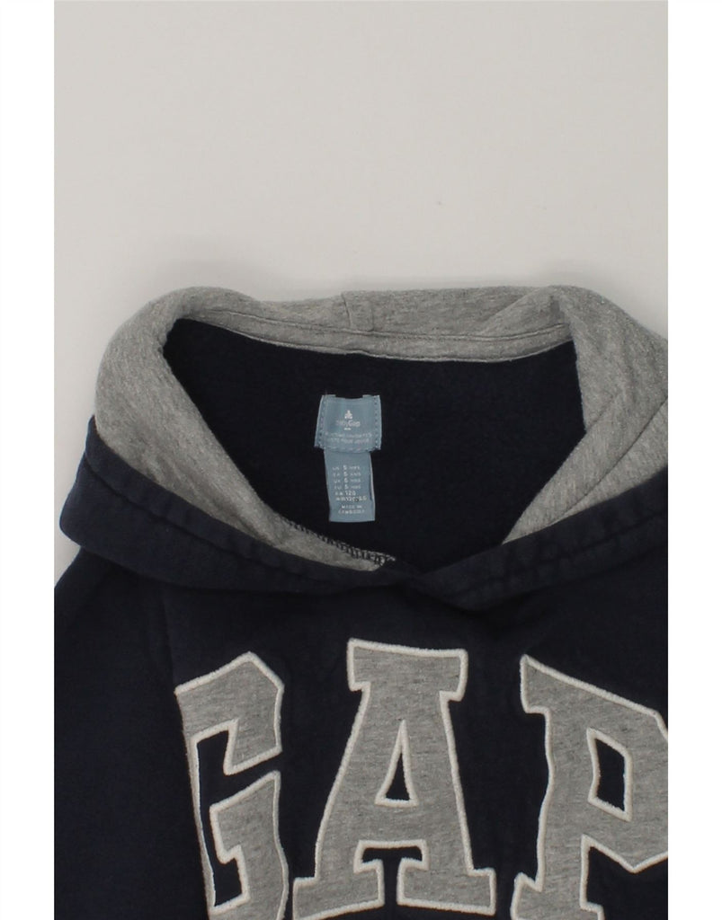 GAP Boys Graphic Hoodie Jumper 4-5 Years Navy Blue Cotton | Vintage Gap | Thrift | Second-Hand Gap | Used Clothing | Messina Hembry 