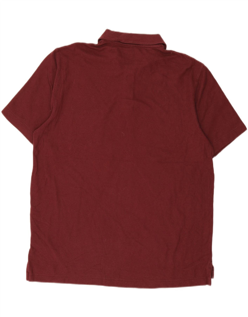 L.L.BEAN Mens Traditional Fit Polo Shirt XL Maroon Cotton Vintage L.L.Bean and Second-Hand L.L.Bean from Messina Hembry 