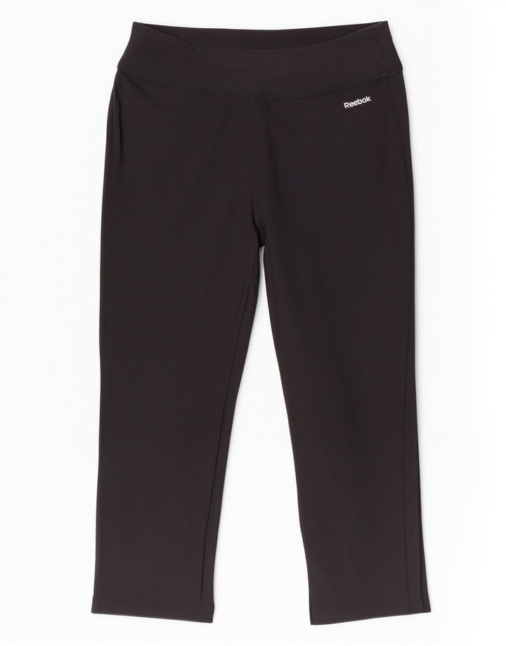 Reebok Womens Capri Tracksuit Trousers UK 12 Medium  Black