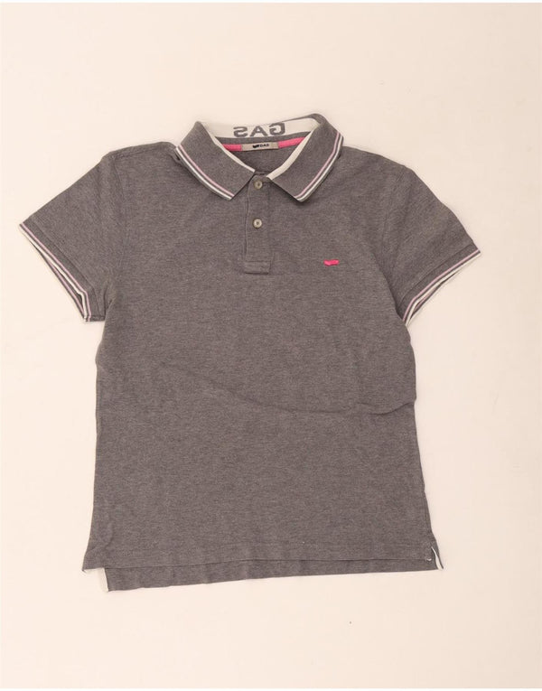 Gas Womens Polo Shirt UK 16 Large Grey Cotton
