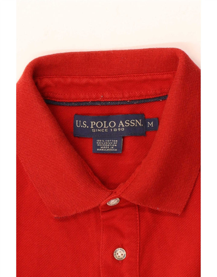 U.S. Polo Assn. Mens Polo Shirt Medium Red Cotton