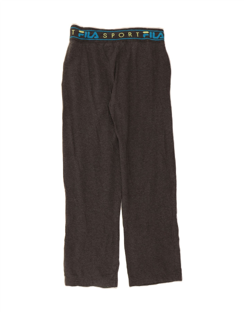 FILA Womens Graphic Tracksuit Trousers UK 10 Small  Grey Cotton Vintage Fila and Second-Hand Fila from Messina Hembry 