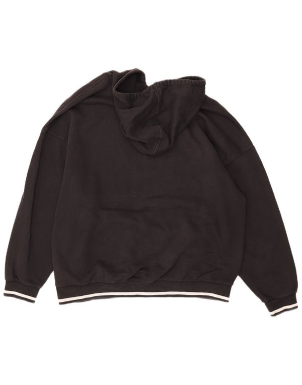 PUMA Womens Graphic Hoodie Jumper UK 16 Large Black Cotton