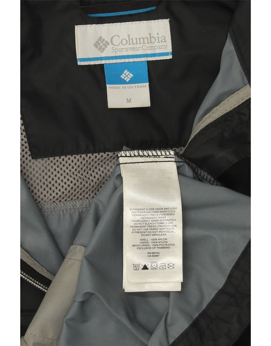 Columbia Mens Omni-Shield Hooded Rain Jacket UK 38 Medium Black Nylon