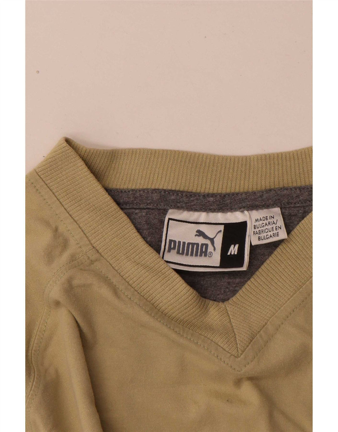 Puma Womens T-Shirt Top Medium Khaki