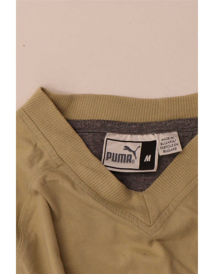 Puma Womens T-Shirt Top Medium Khaki