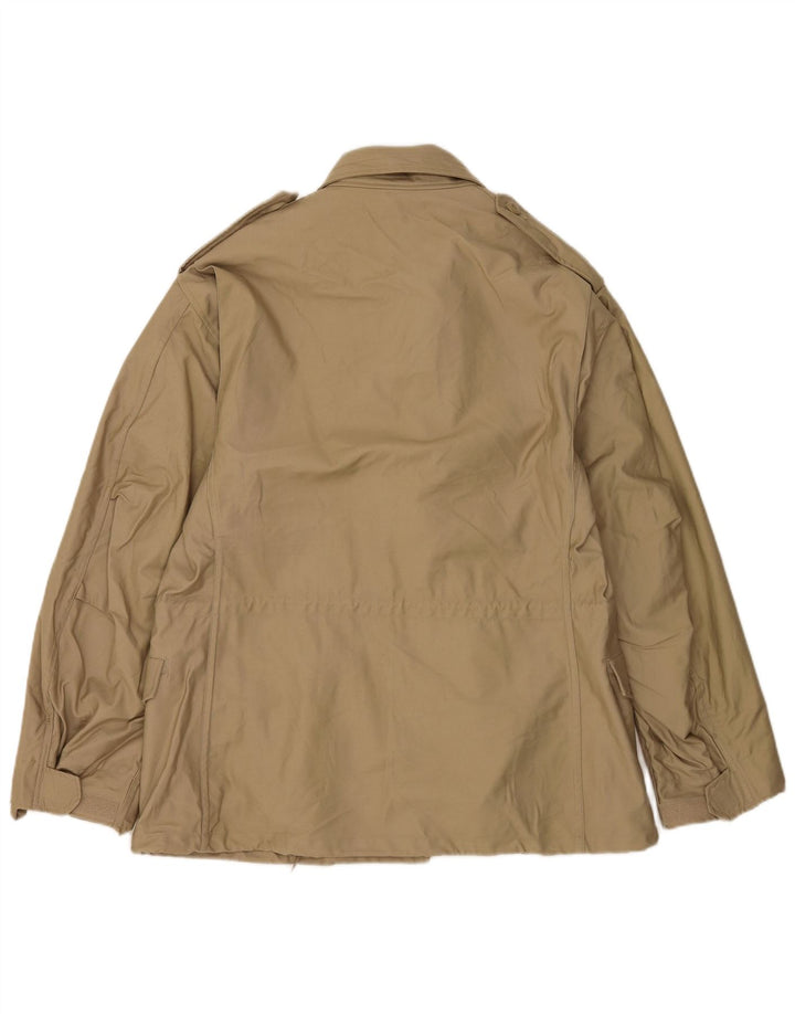 Vintage Mens Military Jacket UK 38 Medium Beige Nylon