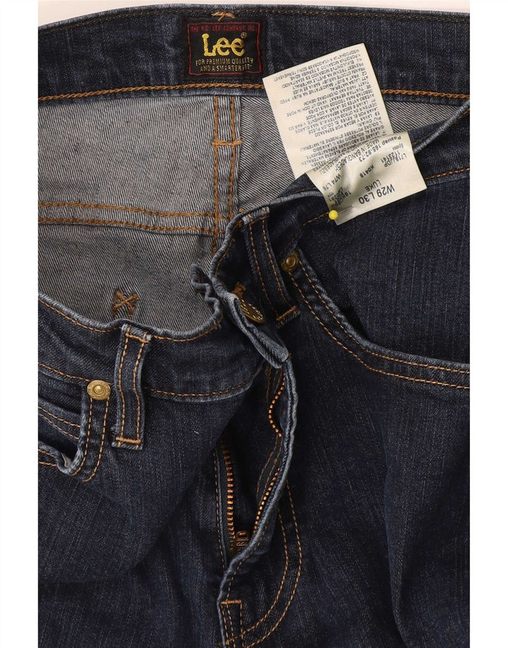 Lee Womens Luke Slim Jeans W29 L30 Navy Blue Cotton