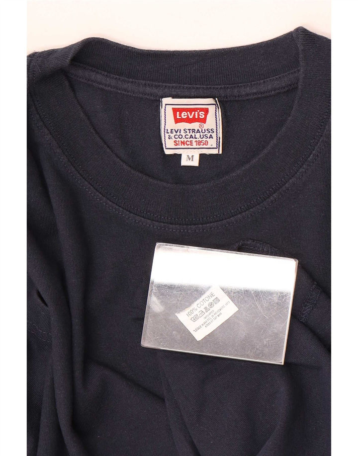Levi's Mens T-Shirt Top Medium Navy Blue Cotton