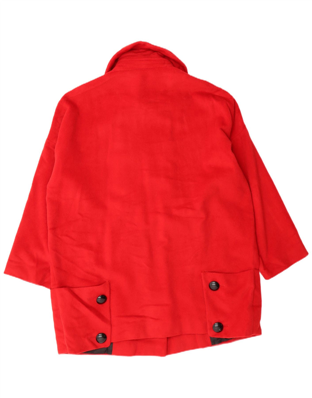 Jaeger Womens Oversized Double Breasted Coat UK 14 Large  Red Angora