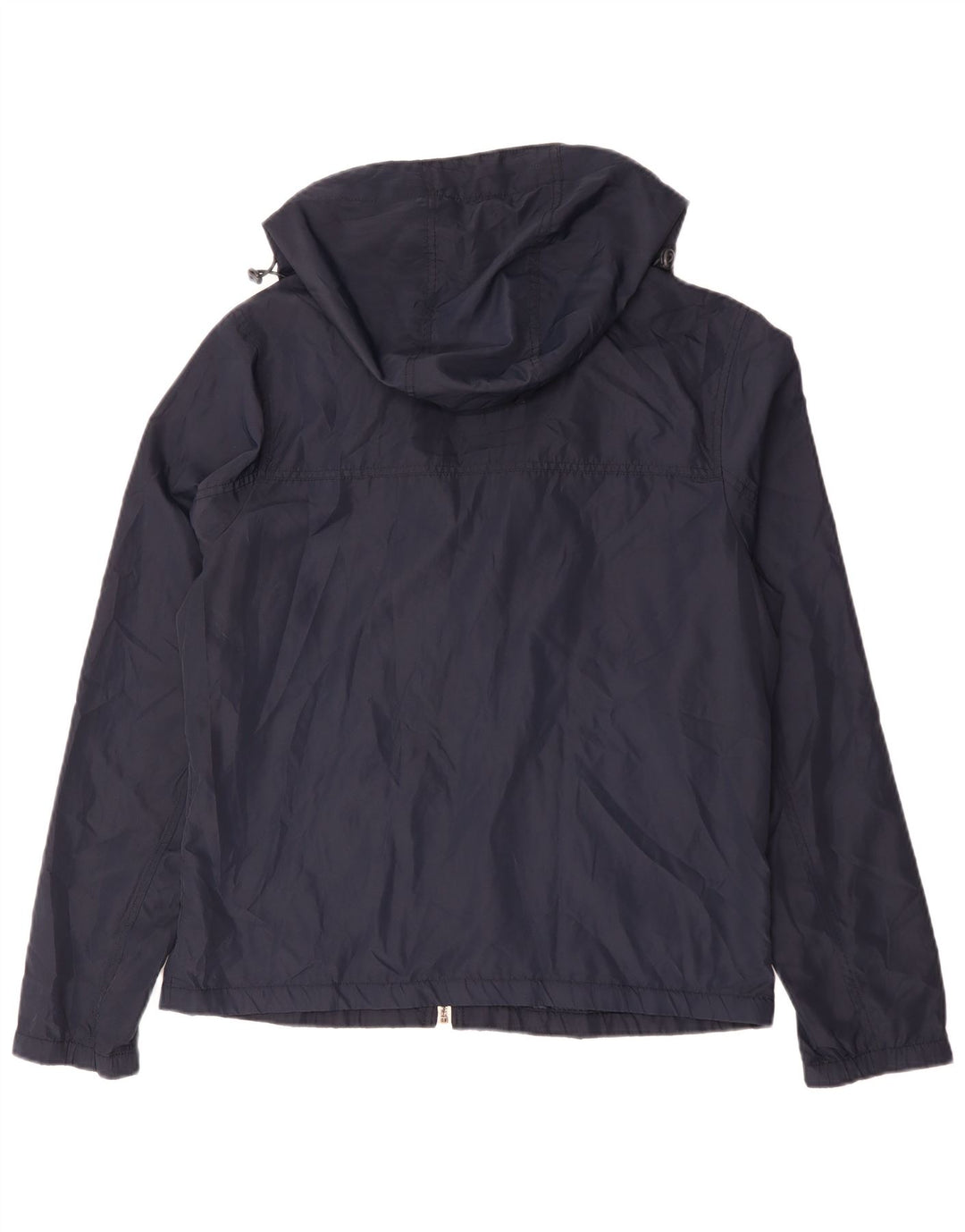 Hollister Mens Hooded Rain Jacket UK 42 XL Navy Blue Polyester