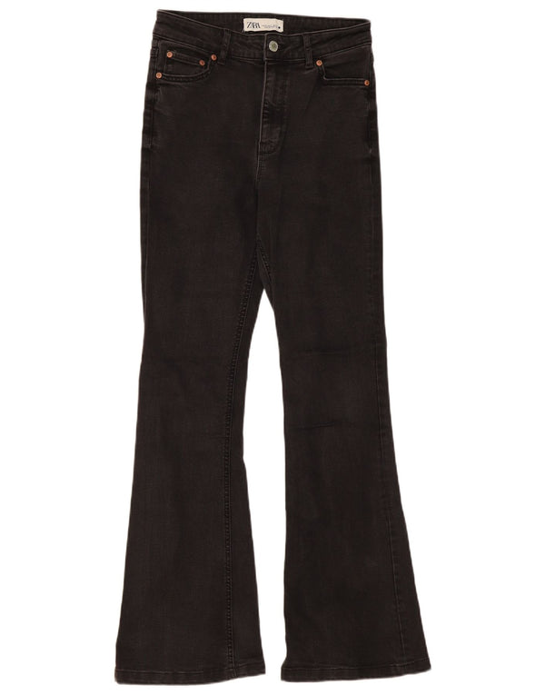 Zara Womens Flared Jeans EU 38 Small W28 L31 Black Cotton