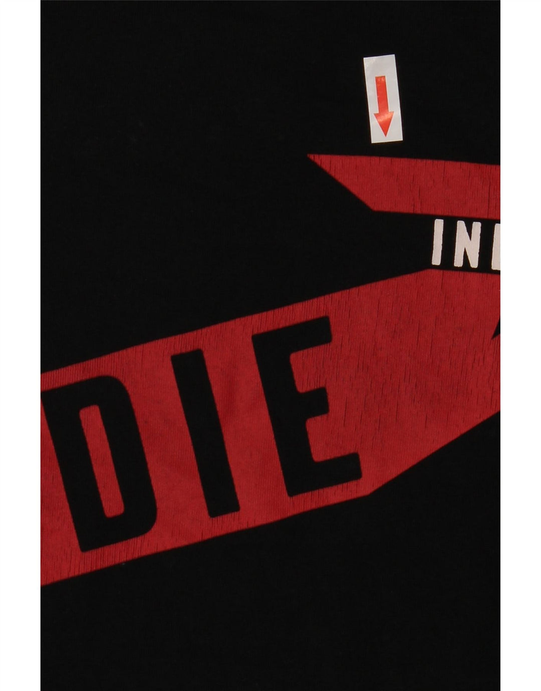 Diesel Mens Graphic T-Shirt Top Medium Black Cotton