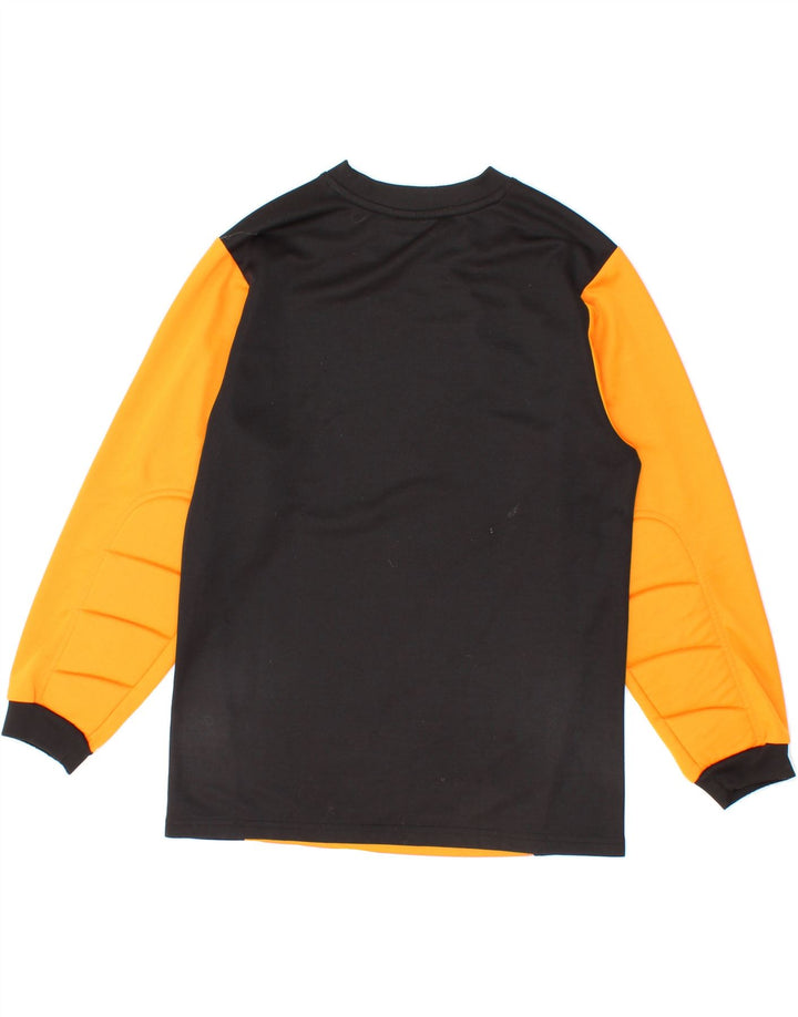 PUMA Boys Graphic Top Long Sleeve 11-12 Years Large Orange Colourblock Vintage Puma and Second-Hand Puma from Messina Hembry 